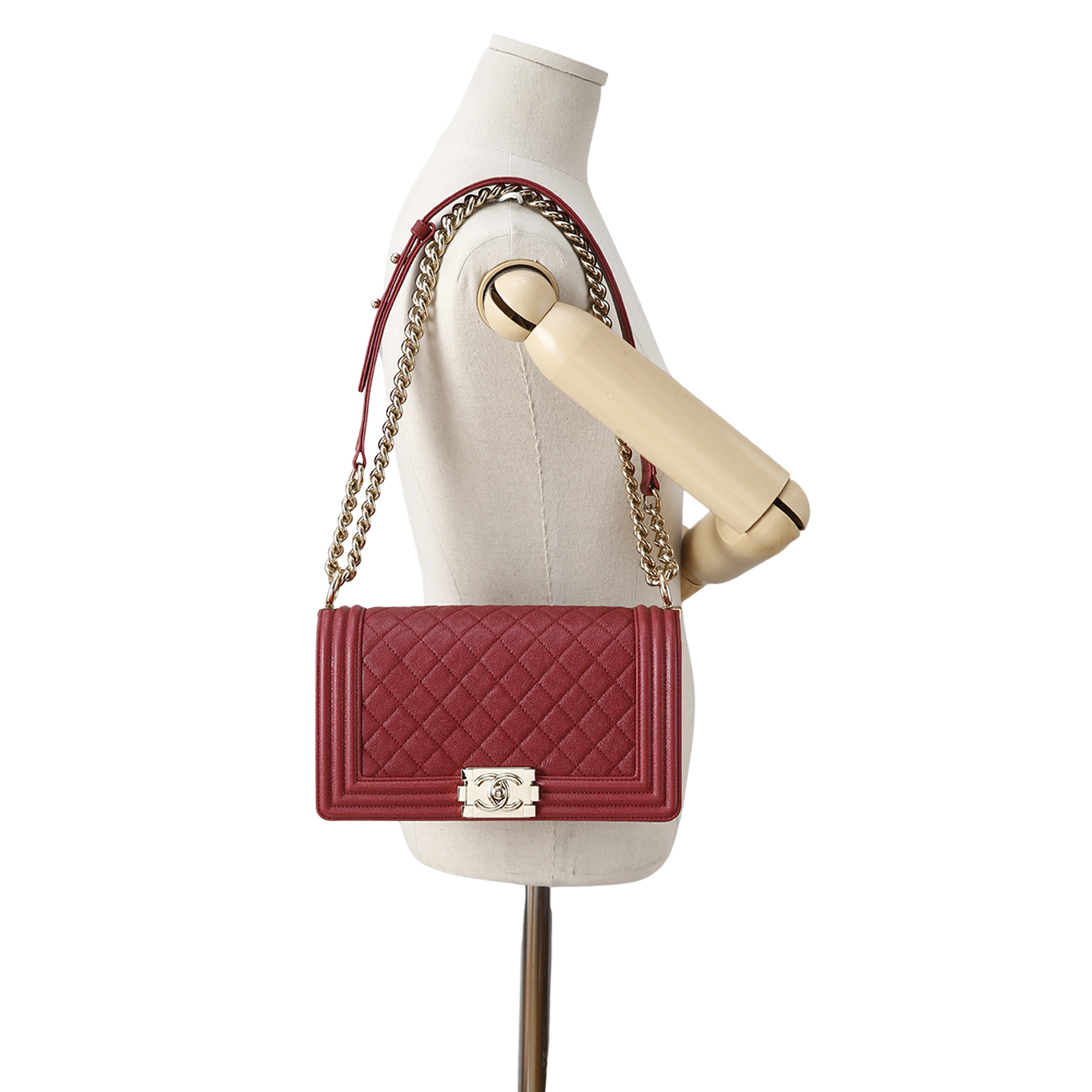 CHANEL(USED)샤넬 보이샤넬 캐비어 미듐
