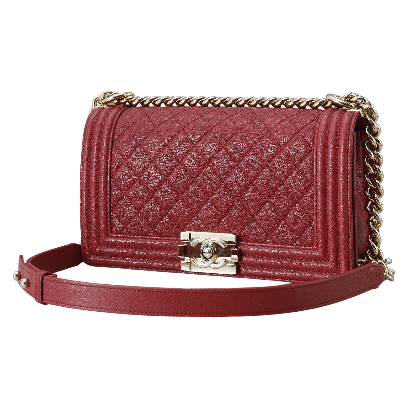 CHANEL(USED)샤넬 보이샤넬 캐비어 미듐