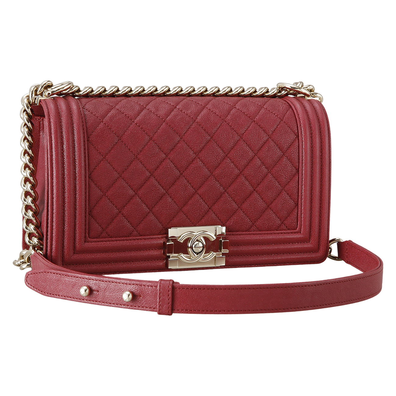 CHANEL(USED)샤넬 보이샤넬 캐비어 미듐