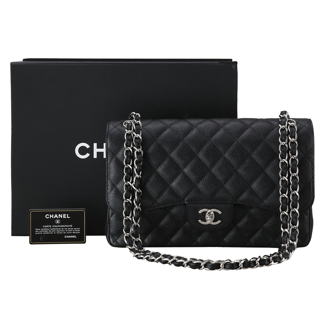 CHANEL(USED)샤넬 캐비어 클래식 라지 플랩백