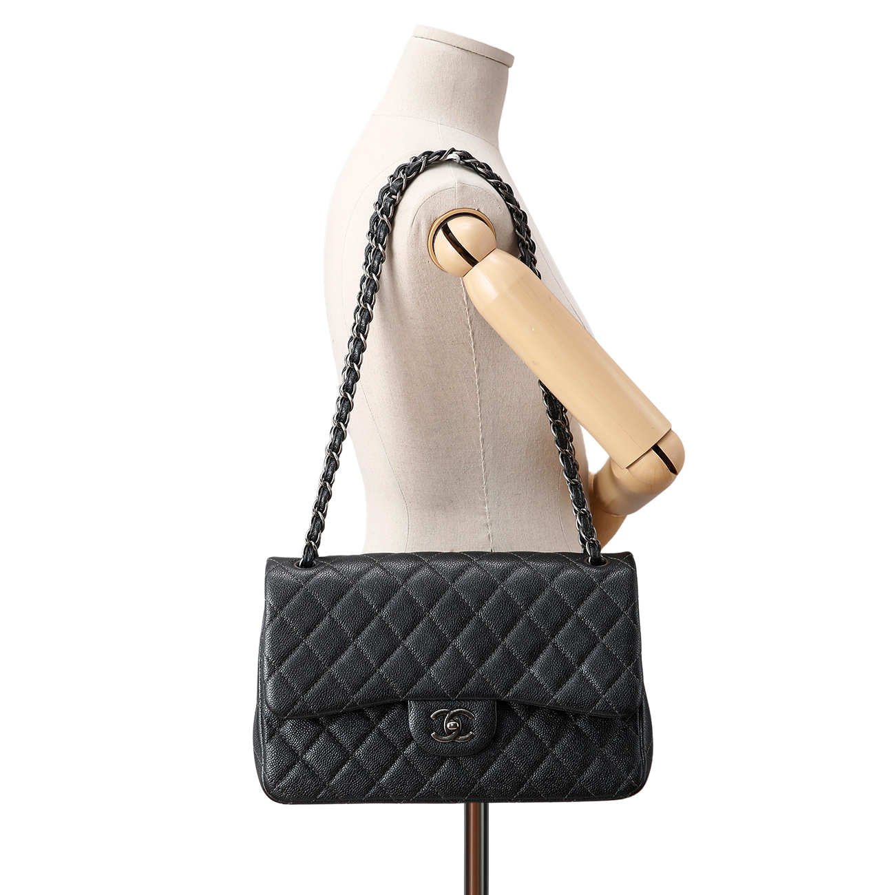 CHANEL(USED)샤넬 클래식 캐비어 라지 플랩백