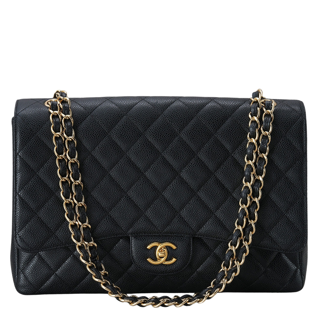 CHANEL(USED)샤넬 클래식 캐비어 맥시