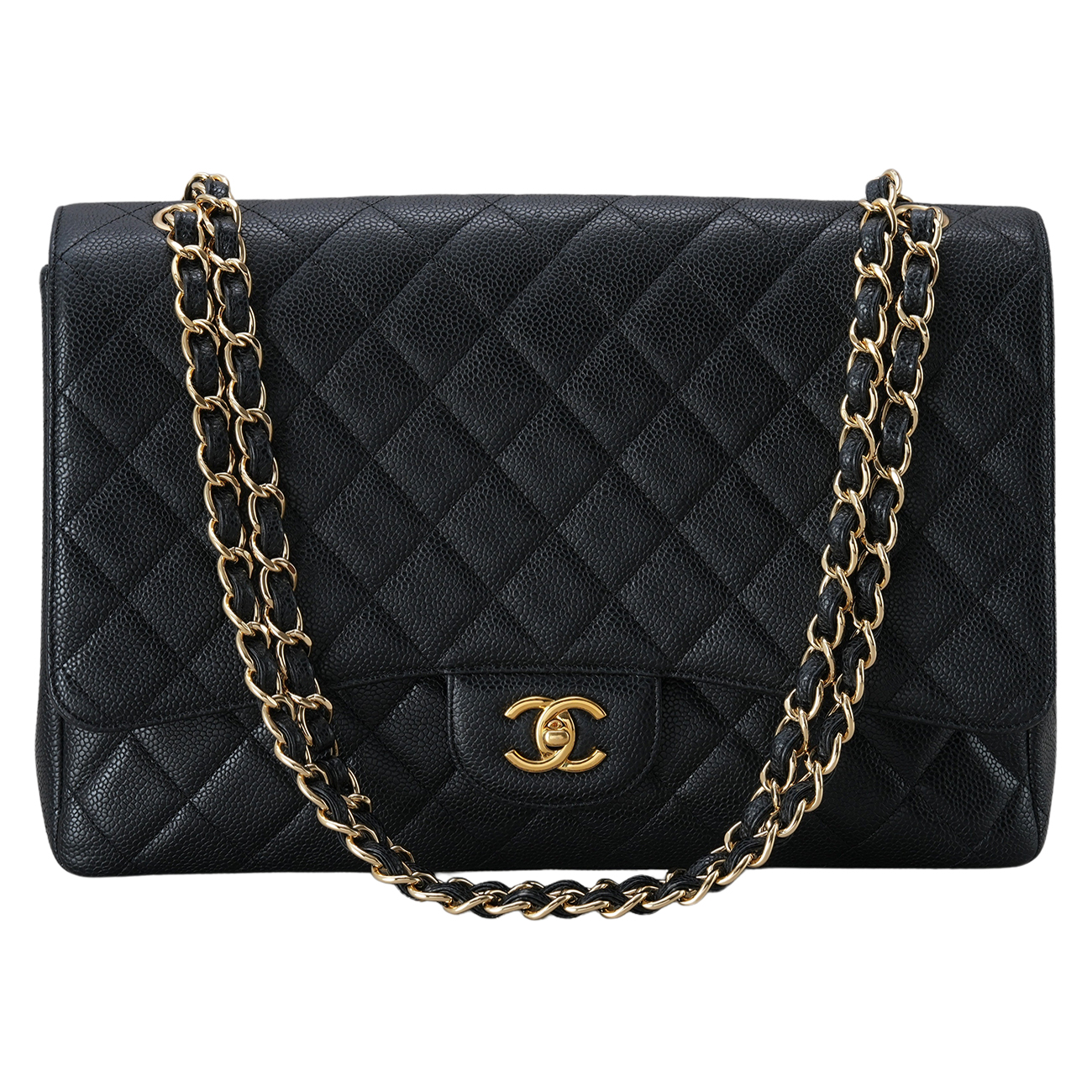 CHANEL(USED)샤넬 클래식 캐비어 맥시