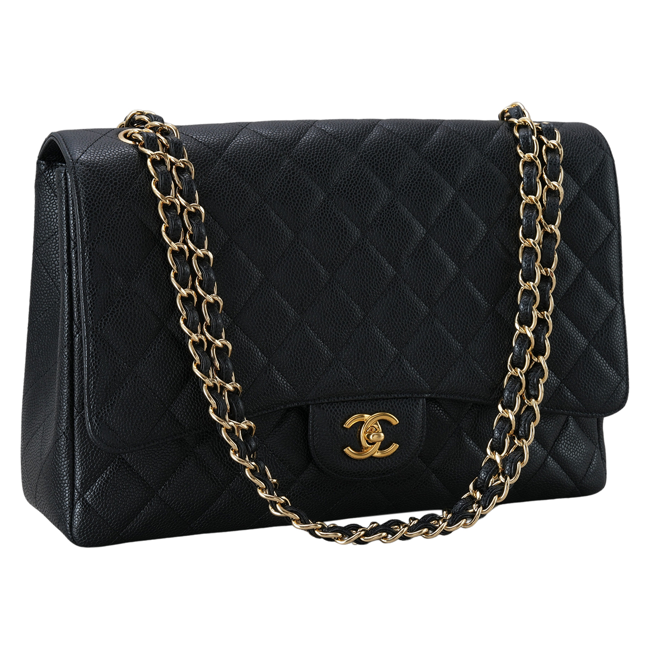 CHANEL(USED)샤넬 클래식 캐비어 맥시