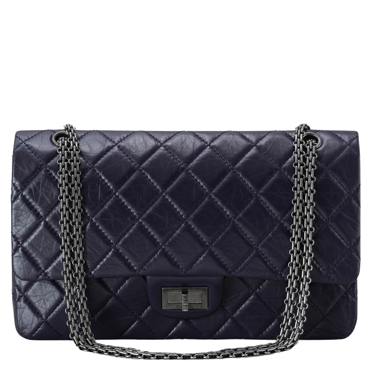 CHANEL(USED)샤넬 2.55 빈티지 라지 플랩백 퍼플