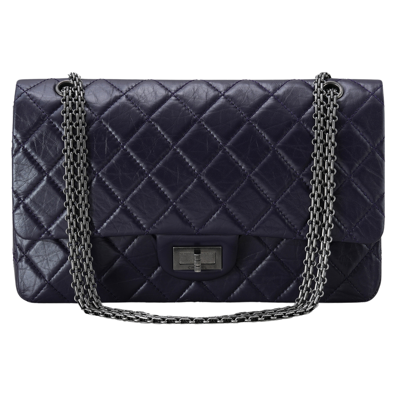 CHANEL(USED)샤넬 2.55 빈티지 라지 플랩백 퍼플