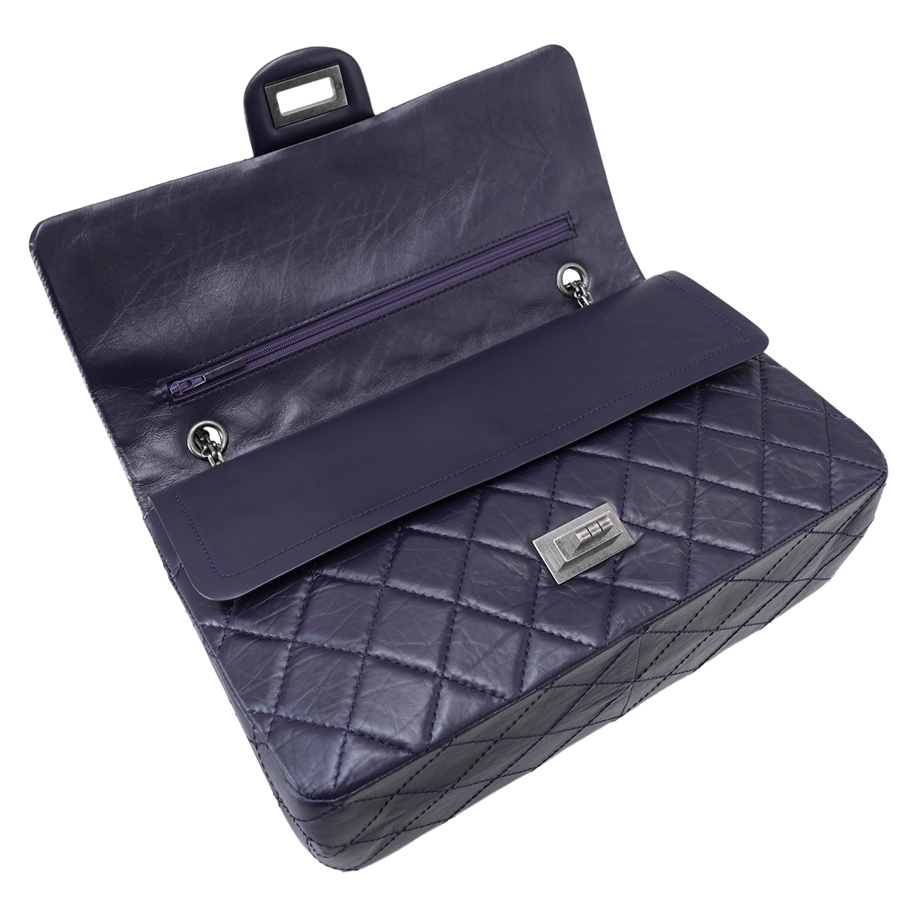 CHANEL(USED)샤넬 2.55 빈티지 라지 플랩백 퍼플