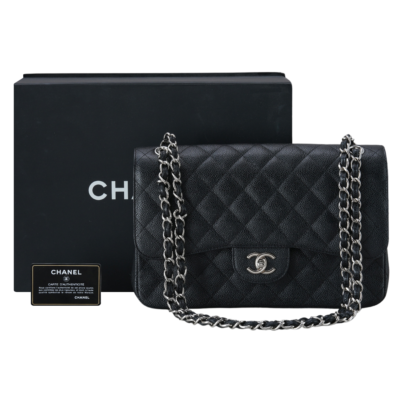 CHANEL(USED)샤넬 캐비어 클래식 점보 플랩백