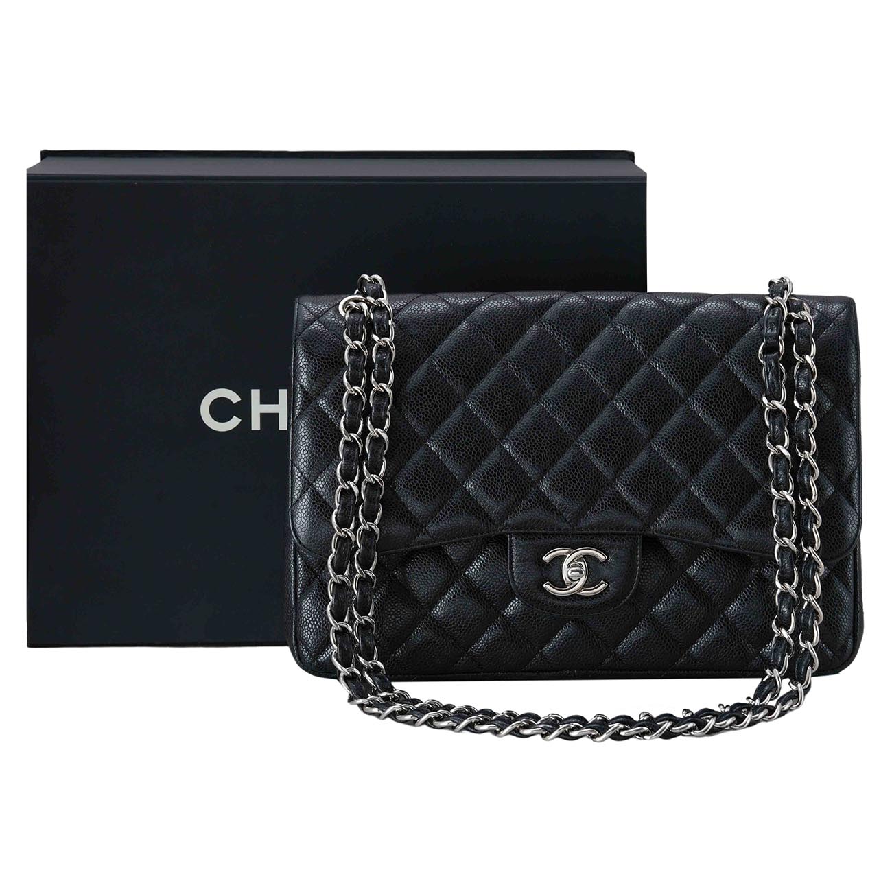 CHANEL(USED)샤넬 캐비어 클래식 라지 플랩백
