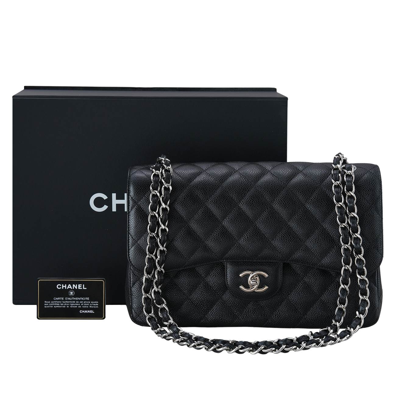 CHANEL(USED)샤넬 클래식 캐비어 점보