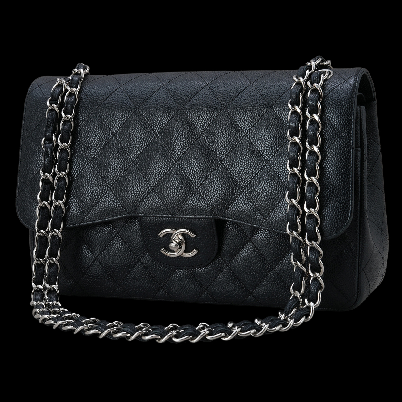CHANEL(USED)샤넬 캐비어 클래식 점보 플랩백