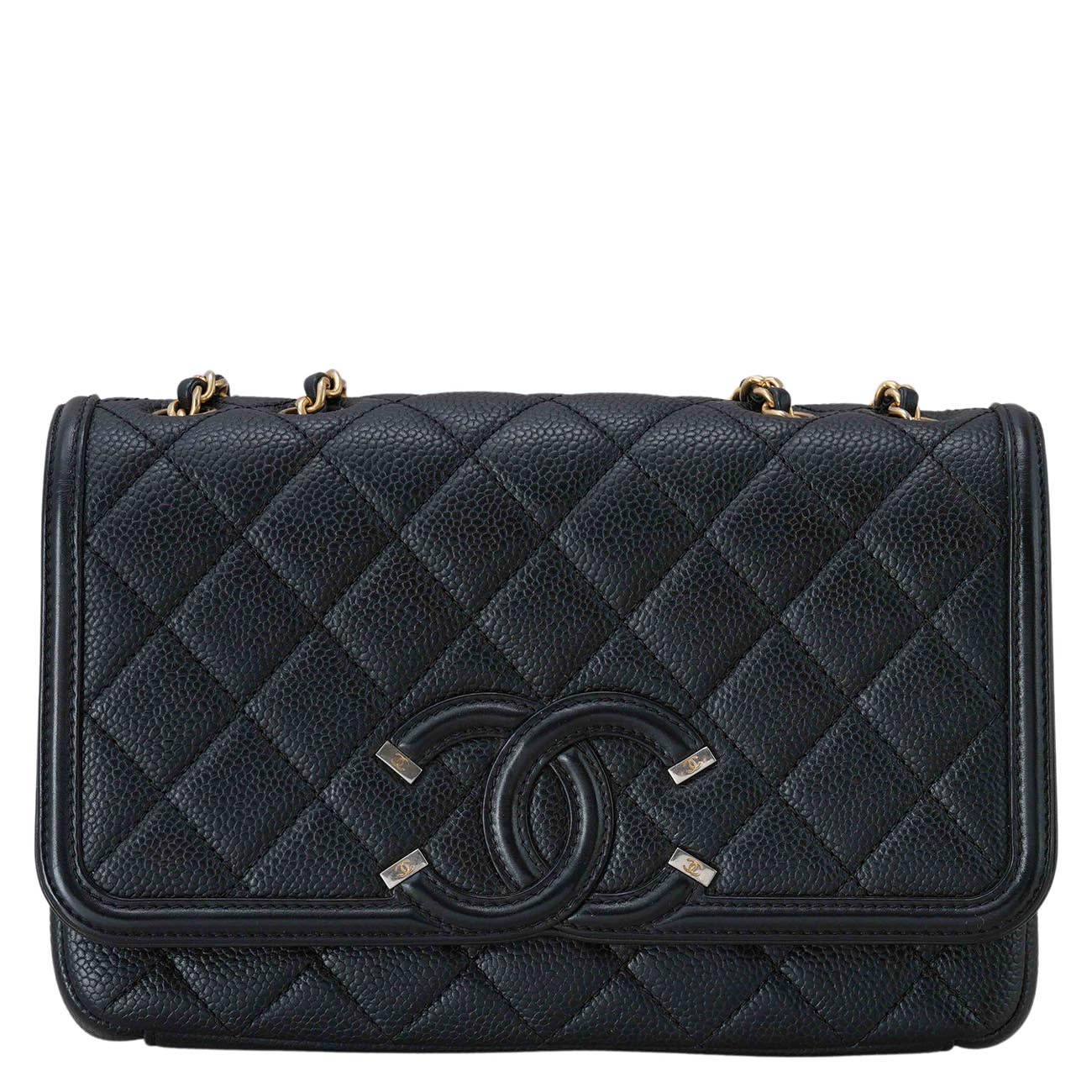 CHANEL(USED)샤넬 시즌 CC로고 플랩백