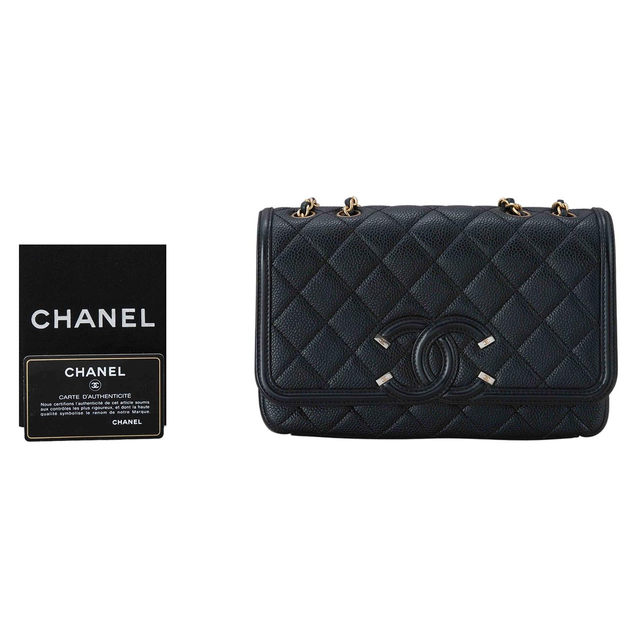 CHANEL(USED)샤넬 시즌 CC로고 플랩백
