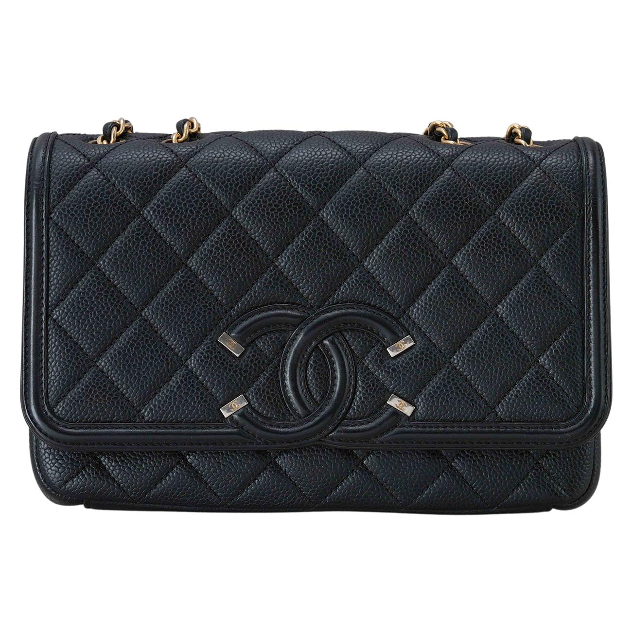 CHANEL(USED)샤넬 시즌 CC로고 플랩백