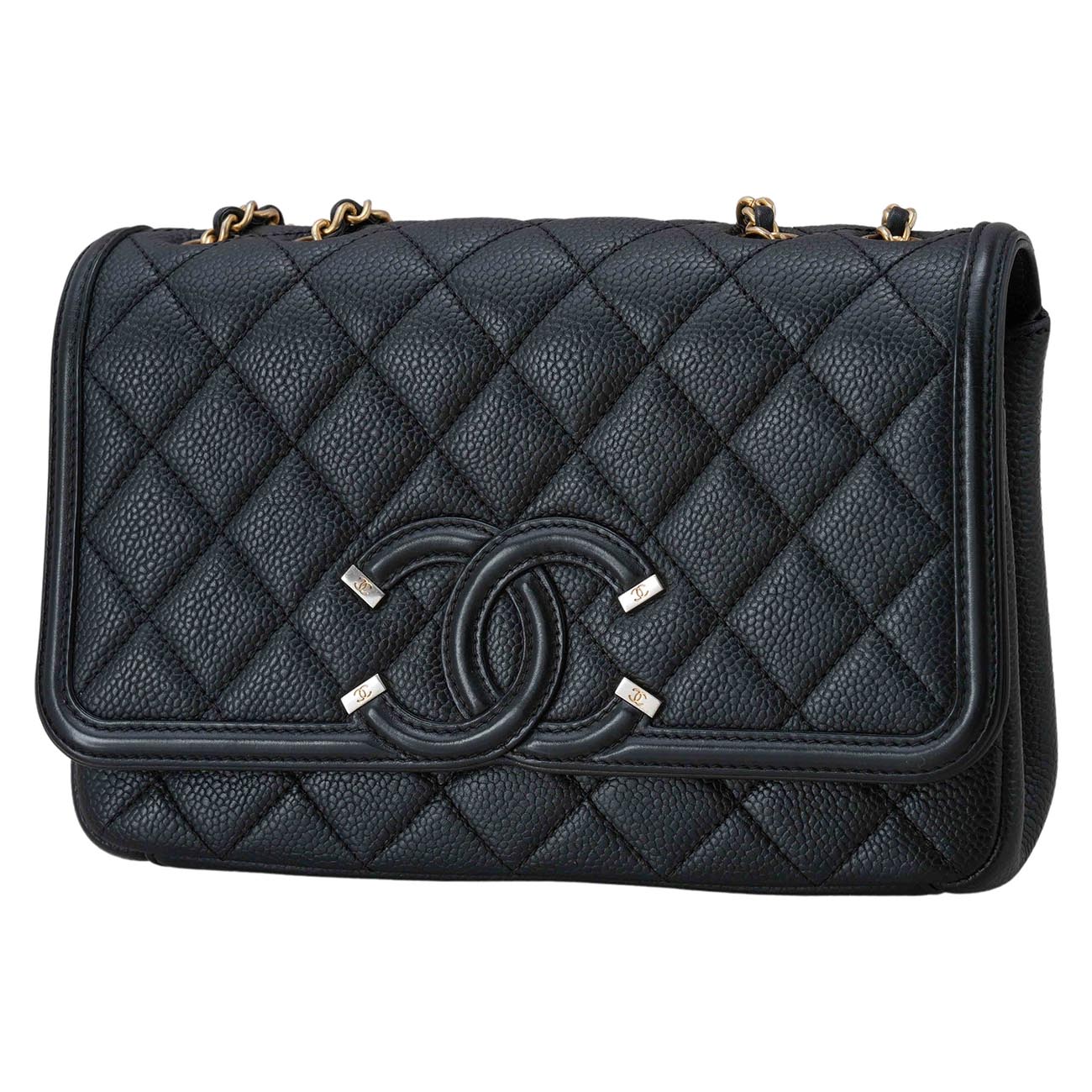 CHANEL(USED)샤넬 시즌 CC로고 플랩백