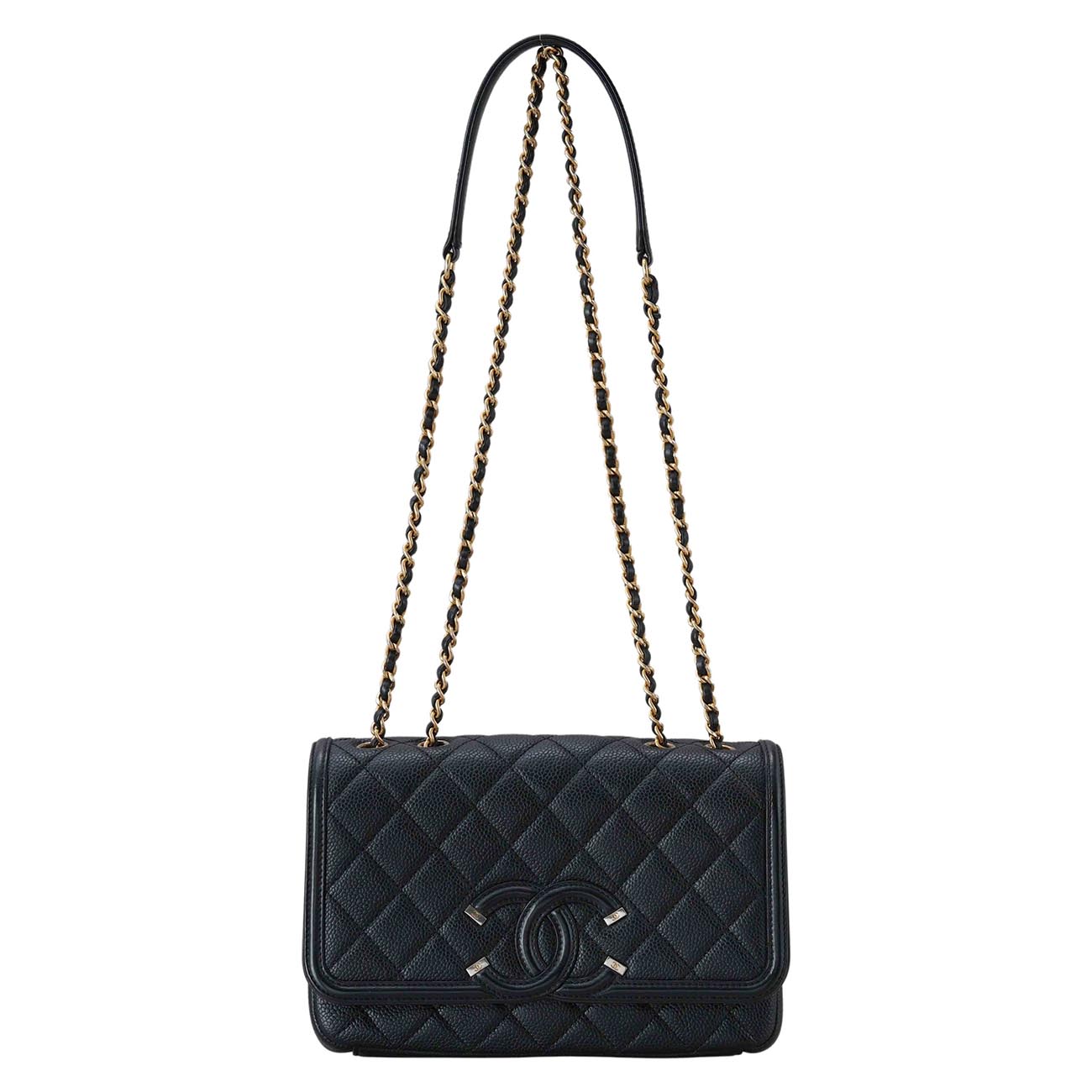 CHANEL(USED)샤넬 시즌 CC로고 플랩백