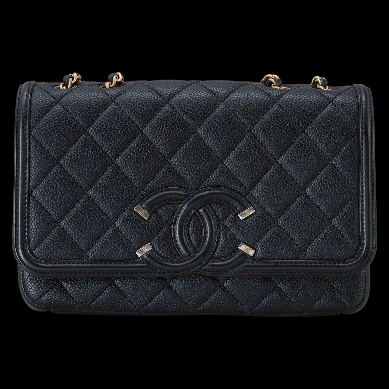 CHANEL(USED)샤넬 시즌 CC로고 플랩백