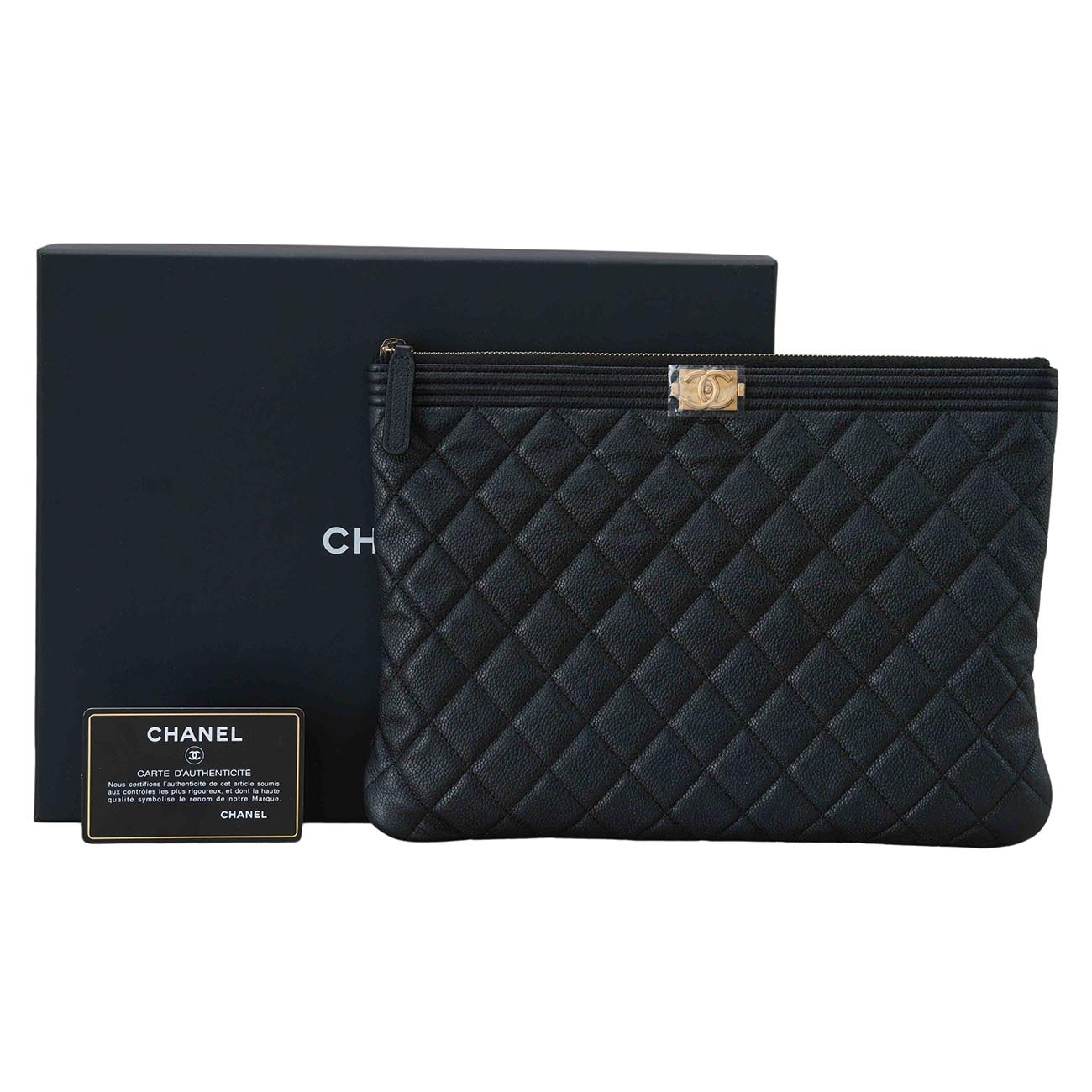 CHANEL(USED)샤넬 캐비어 보이샤넬 클러치