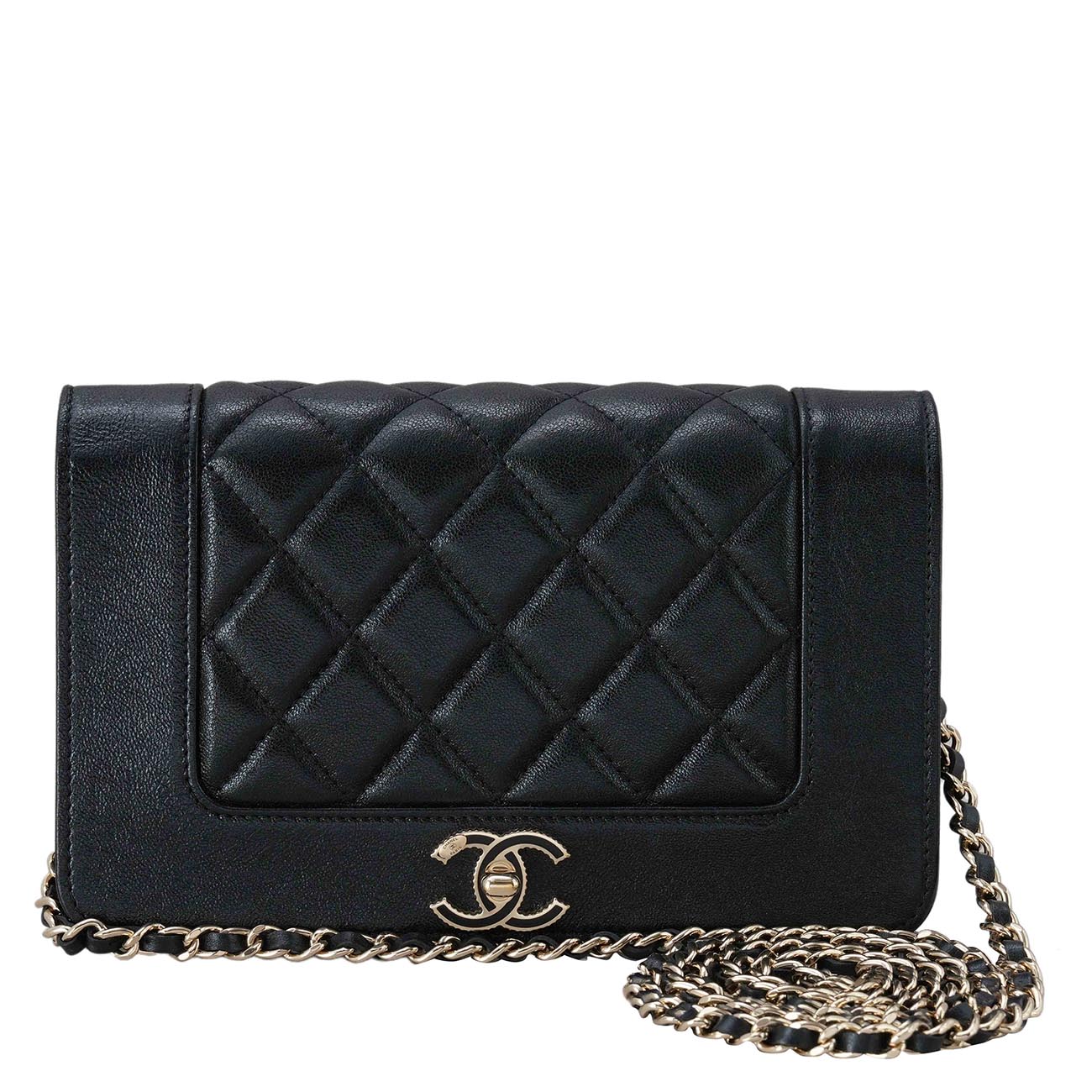 CHANEL(USED)샤넬 A80972 마드모아젤 쉐브론 WOC