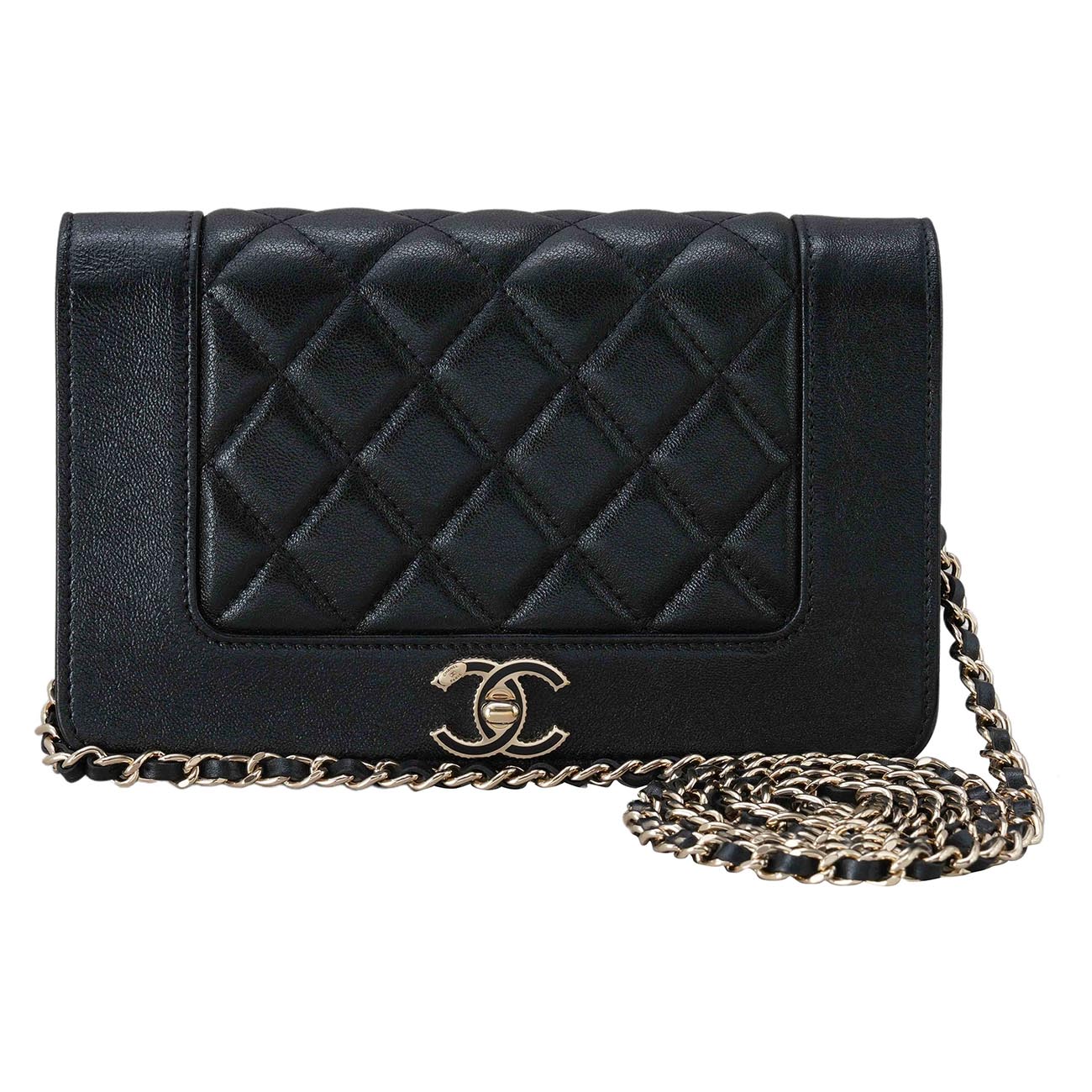 CHANEL(USED)샤넬 A80972 마드모아젤 쉐브론 WOC