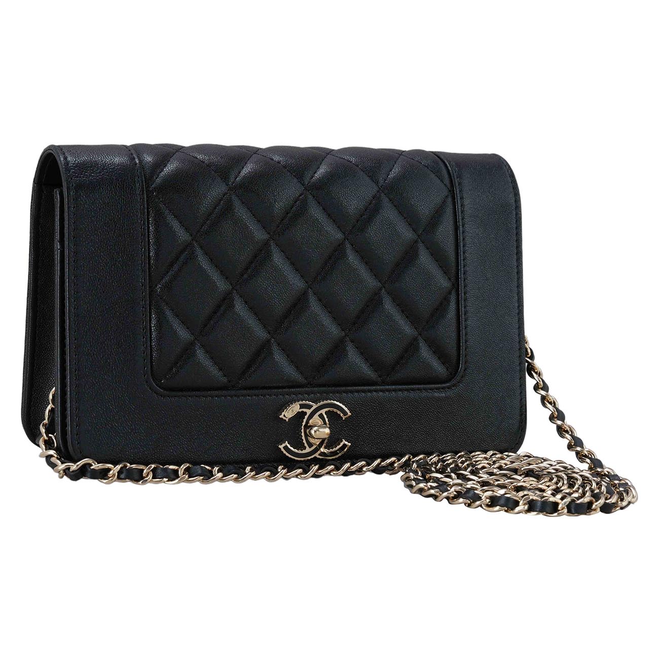 CHANEL(USED)샤넬 A80972 마드모아젤 쉐브론 WOC