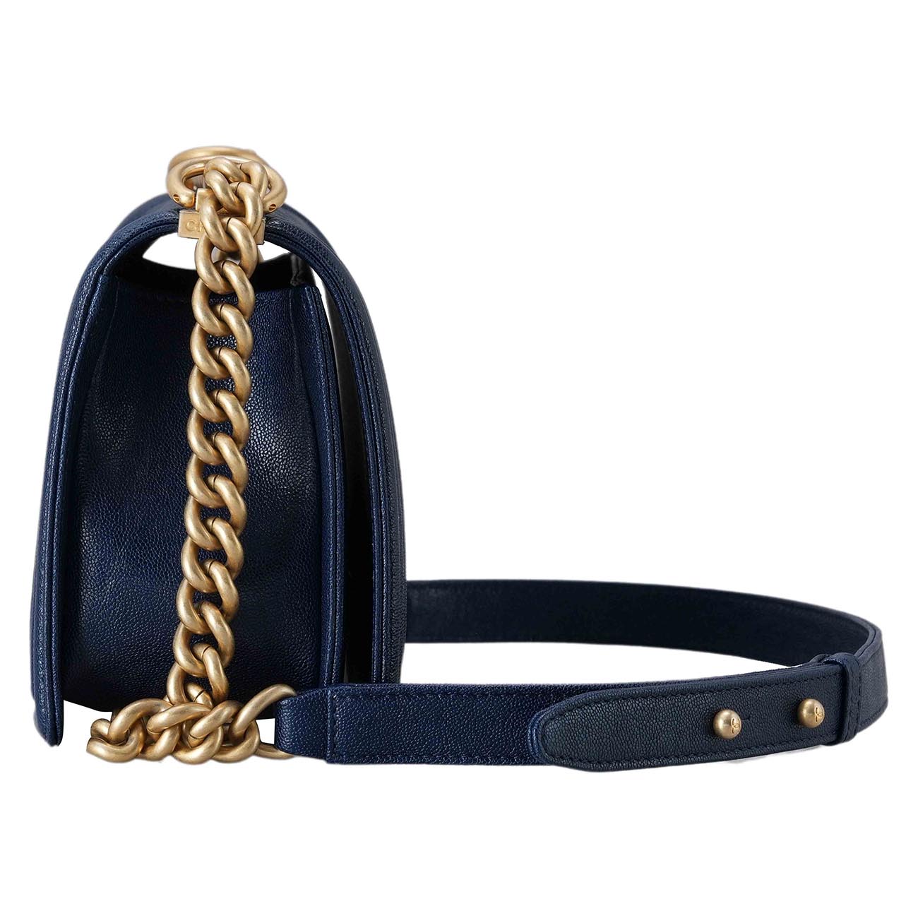 CHANEL(USED)샤넬 보이샤넬 캐비어 미듐 금장