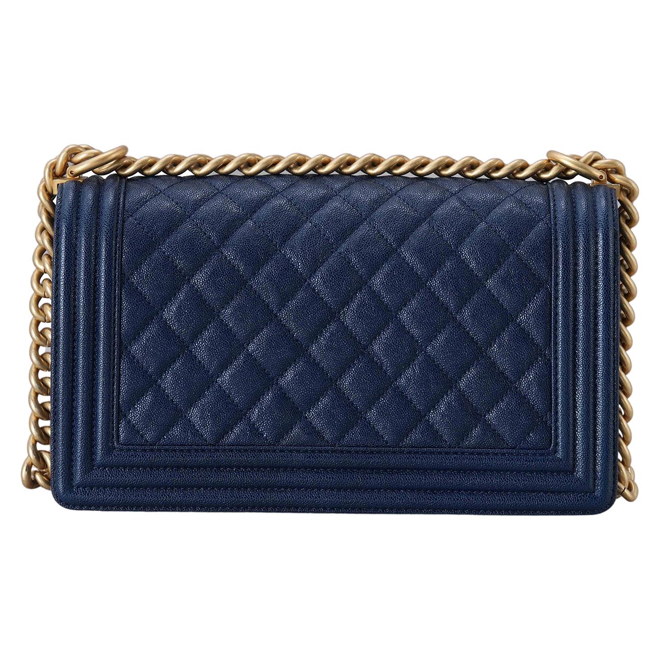 CHANEL(USED)샤넬 보이샤넬 캐비어 미듐 금장