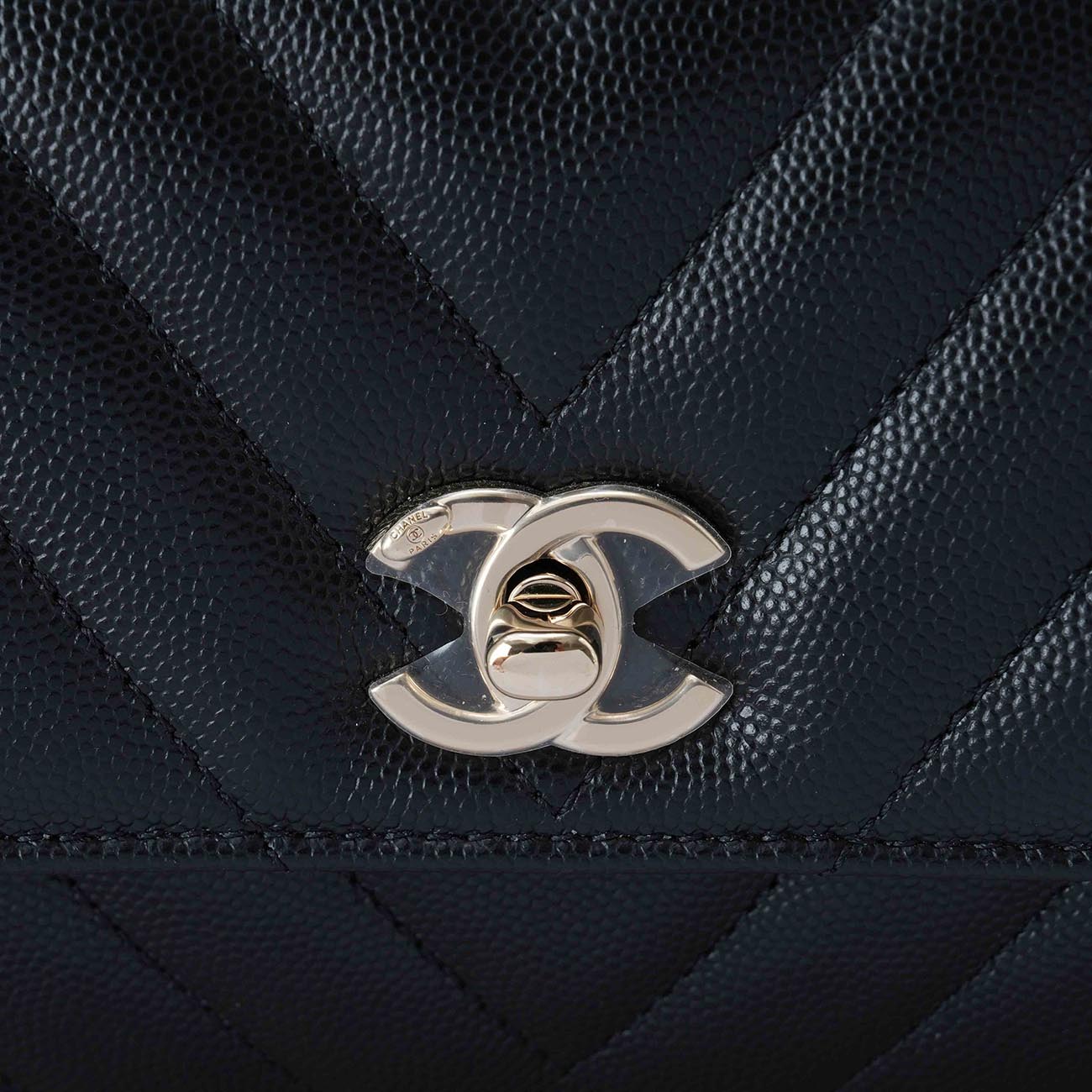 CHANEL(USED)샤넬 캐비어 쉐브론 코코핸들 스몰