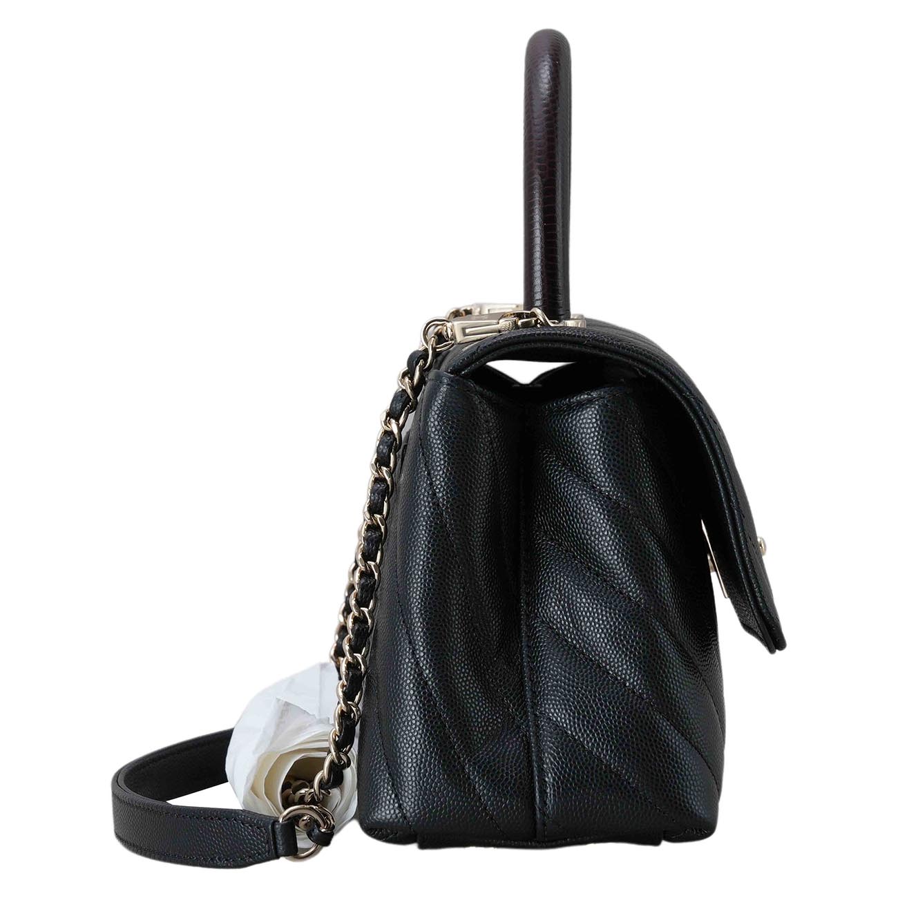 CHANEL(USED)샤넬 캐비어 쉐브론 코코핸들 스몰