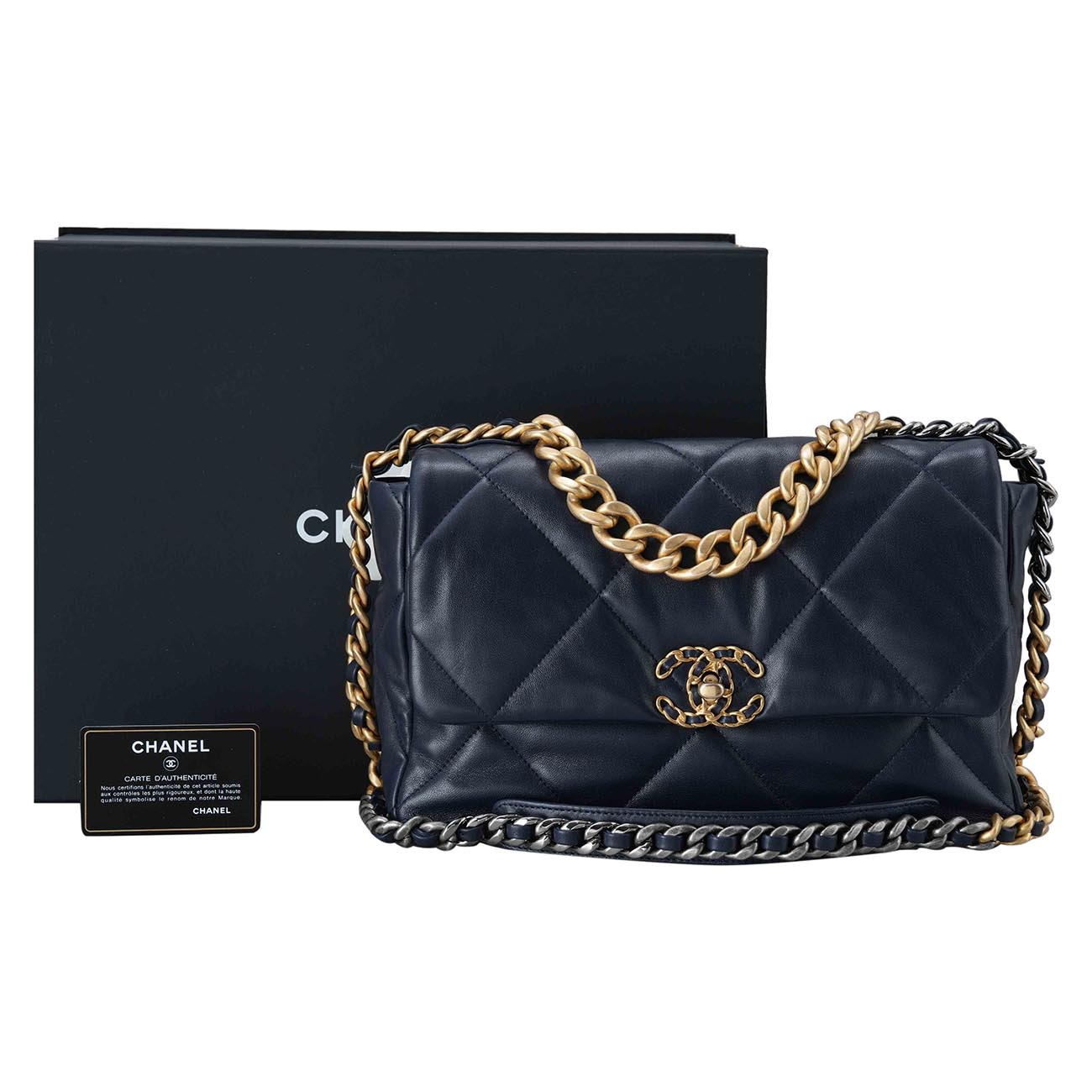 CHANEL(USED)샤넬 램스킨 19백 라지