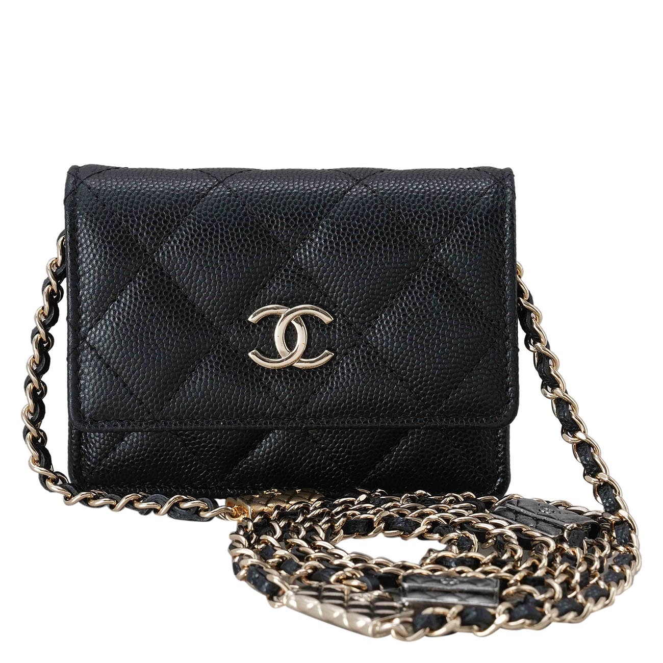 CHANEL(USED)샤넬 AP2444 캐비어 아코디언 WOC