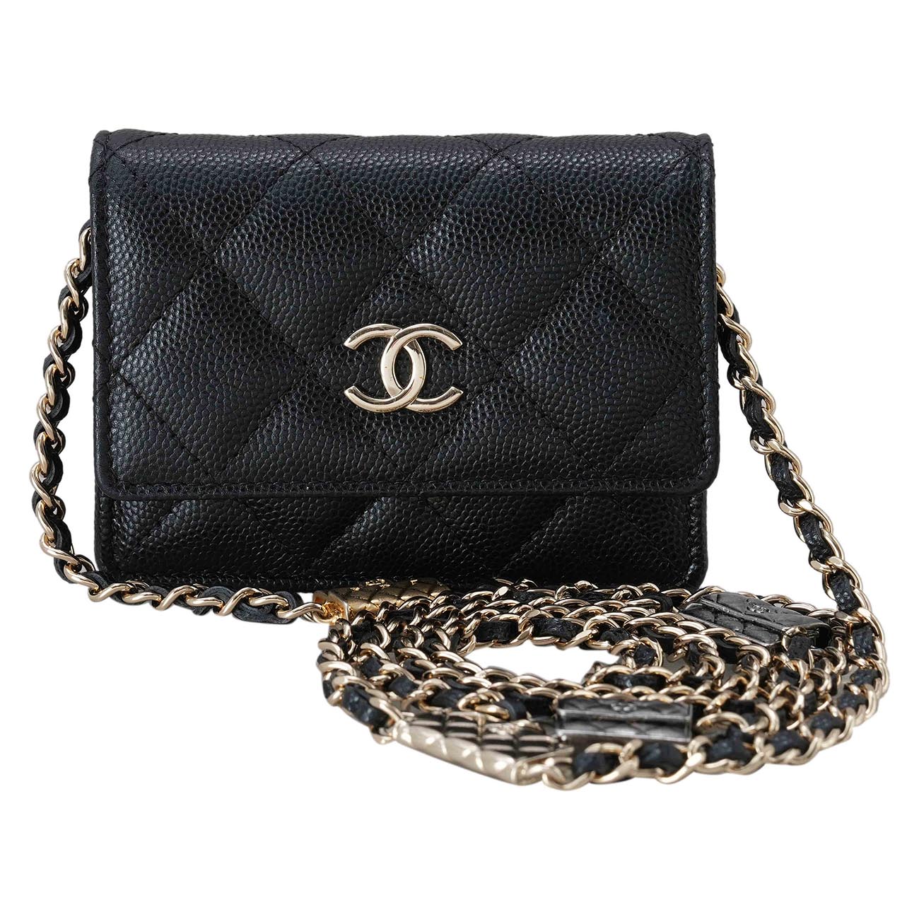CHANEL(USED)샤넬 AP2444 캐비어 아코디언 WOC