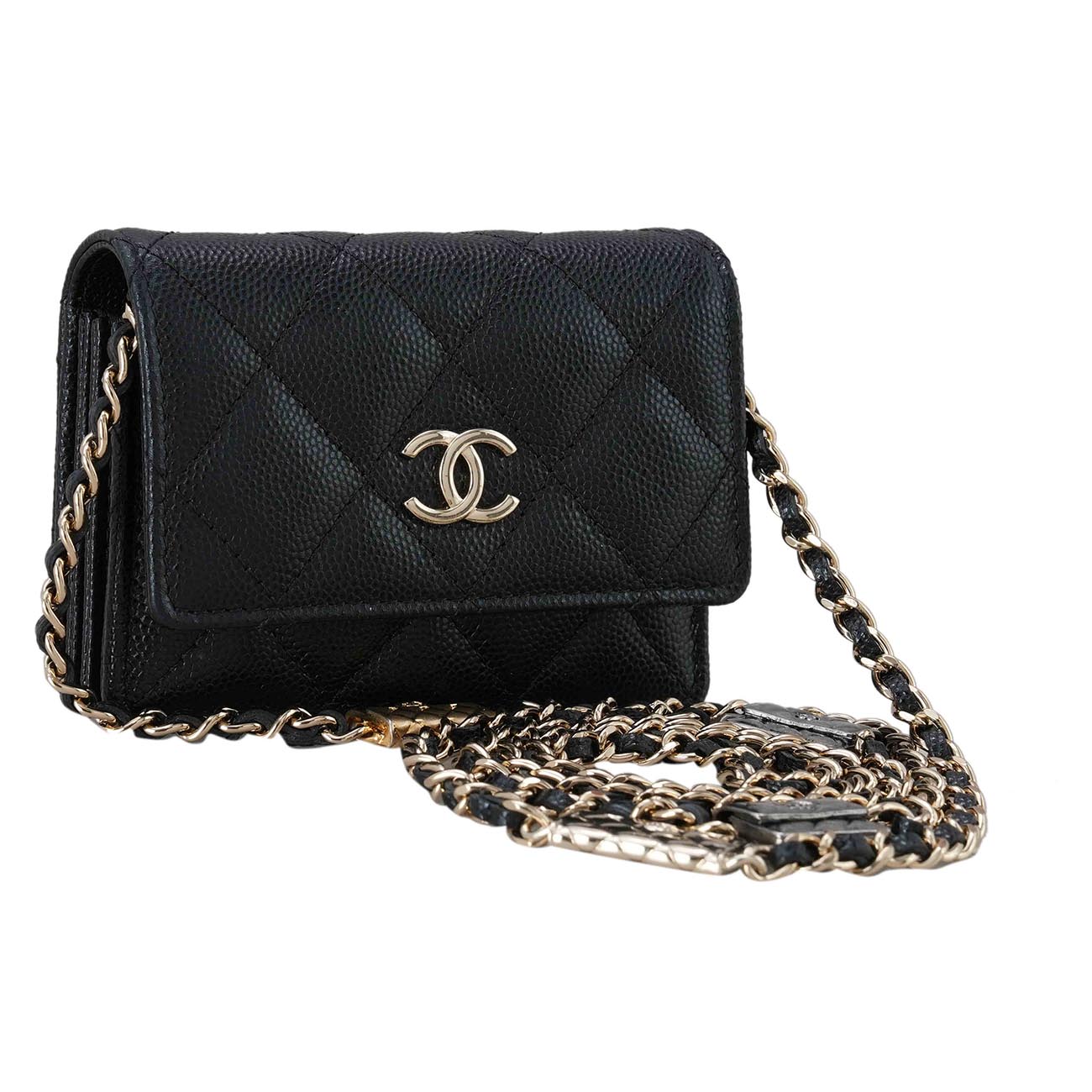 CHANEL(USED)샤넬 AP2444 캐비어 아코디언 WOC