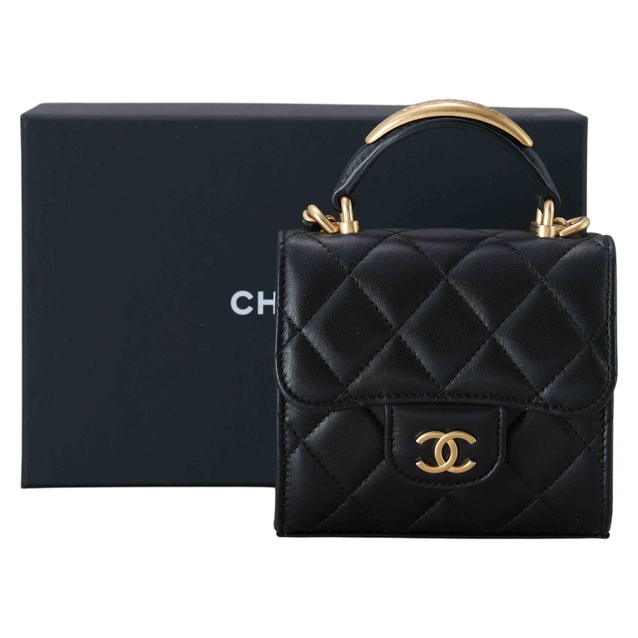 CHANEL(USED)샤넬 AP2682 탑핸들 미니 체인백