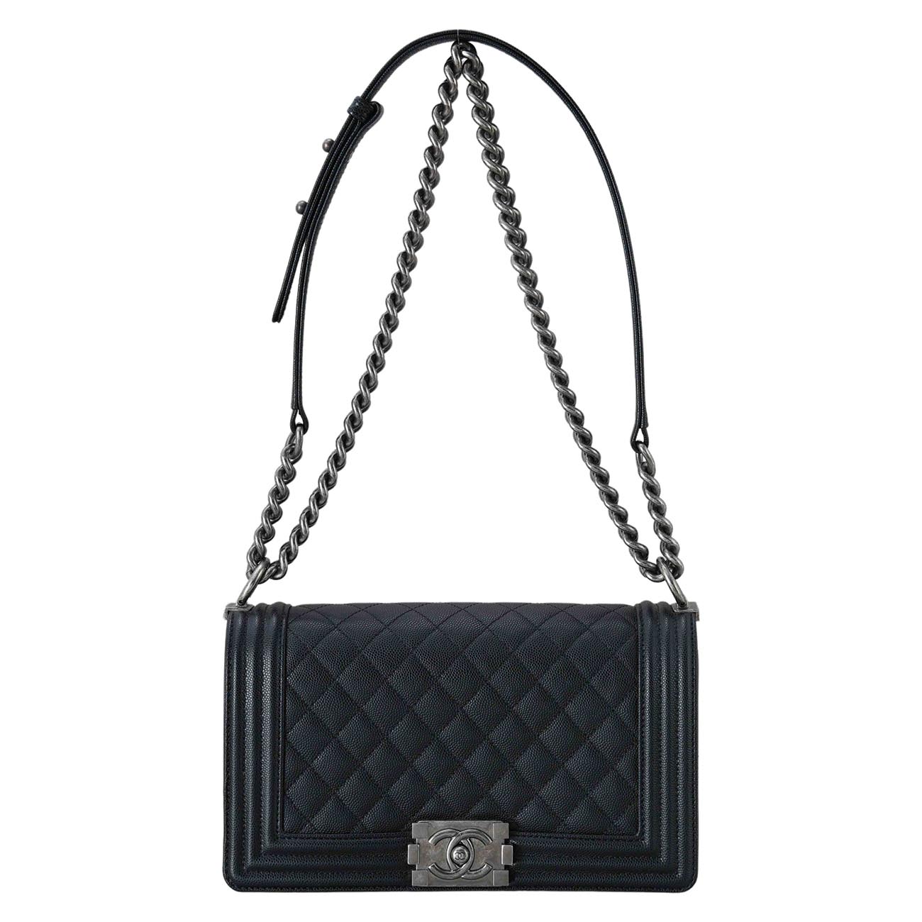 CHANEL(USED)샤넬 캐비어 보이샤넬 미듐 플랩백