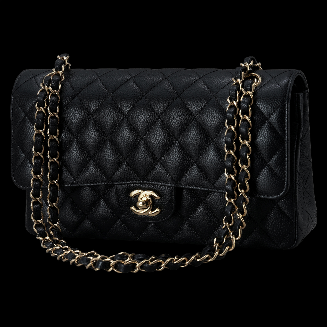 CHANEL(USED)샤넬 캐비어 클래식 미듐 플랩백