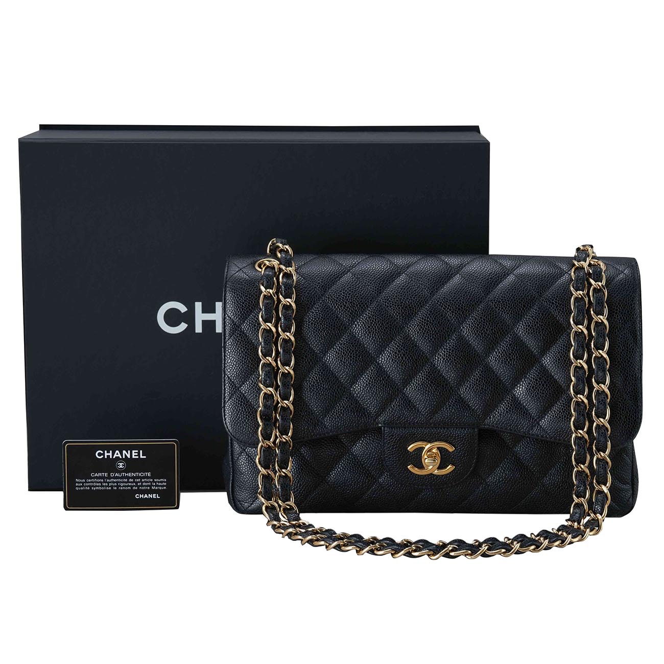 CHANEL(USED)샤넬 클래식 캐비어 라지 플랩백