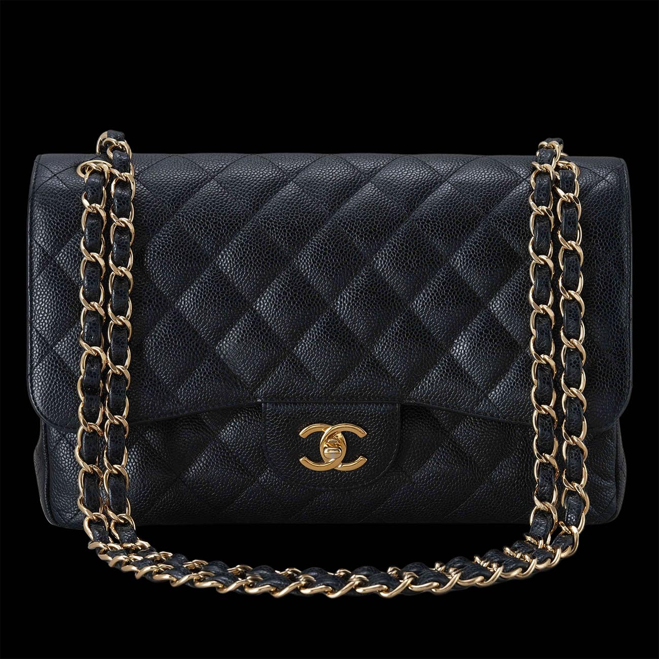 CHANEL(USED)샤넬 클래식 캐비어 라지 플랩백