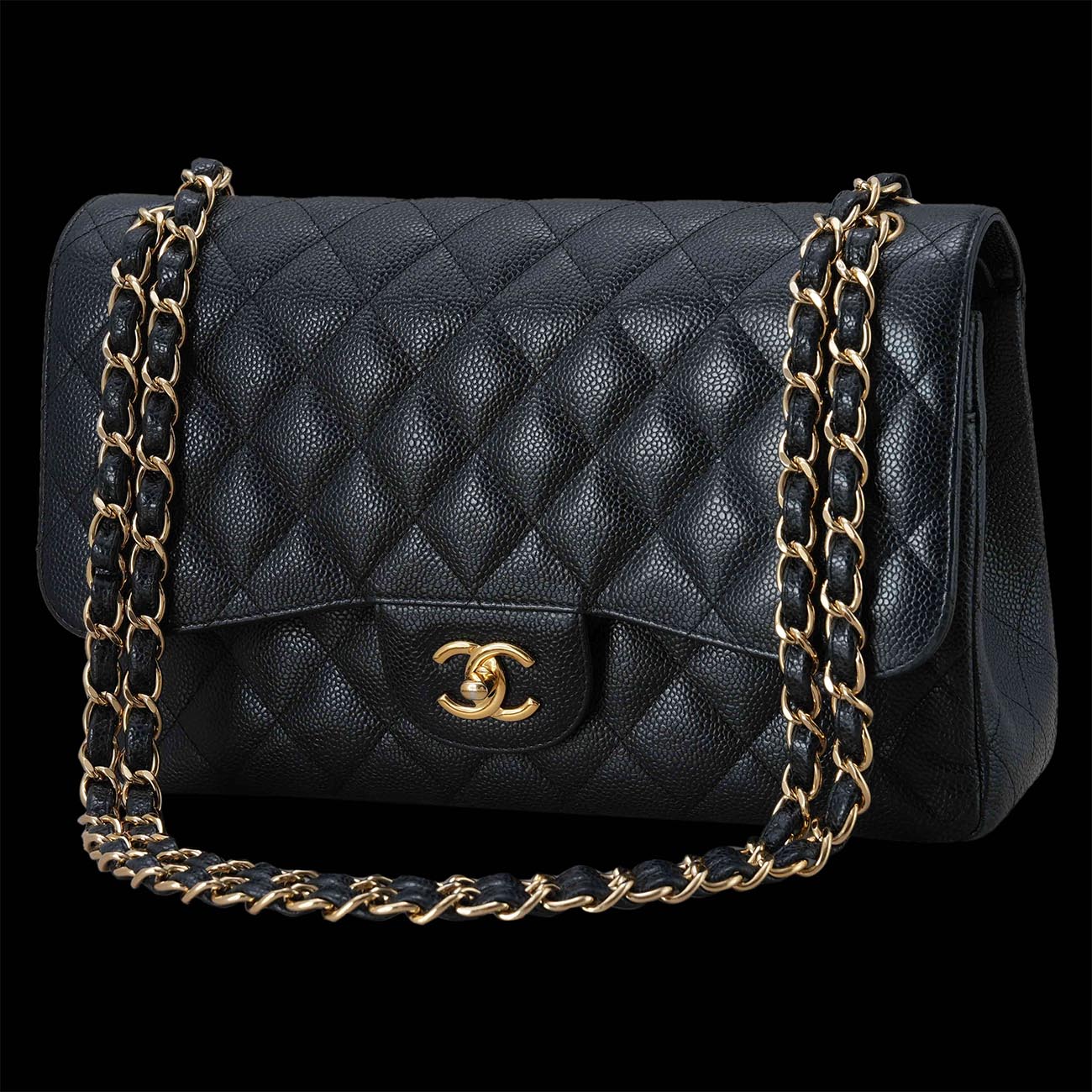 CHANEL(USED)샤넬 클래식 캐비어 라지 플랩백