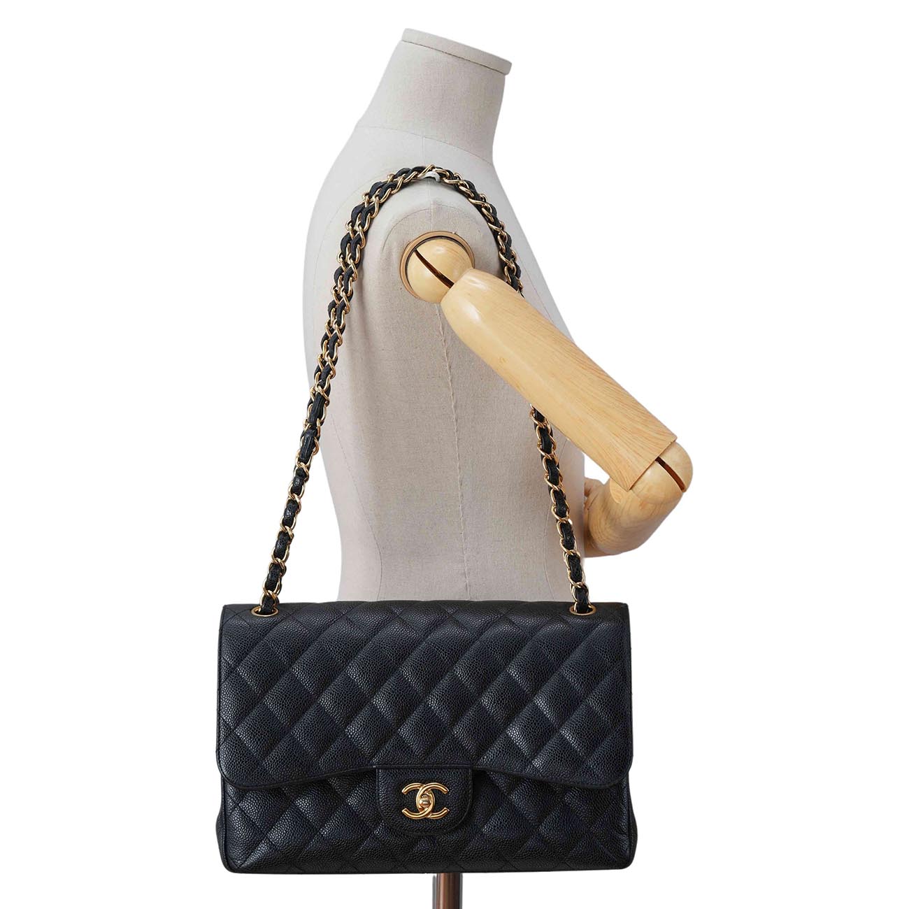CHANEL(USED)샤넬 클래식 캐비어 라지 플랩백