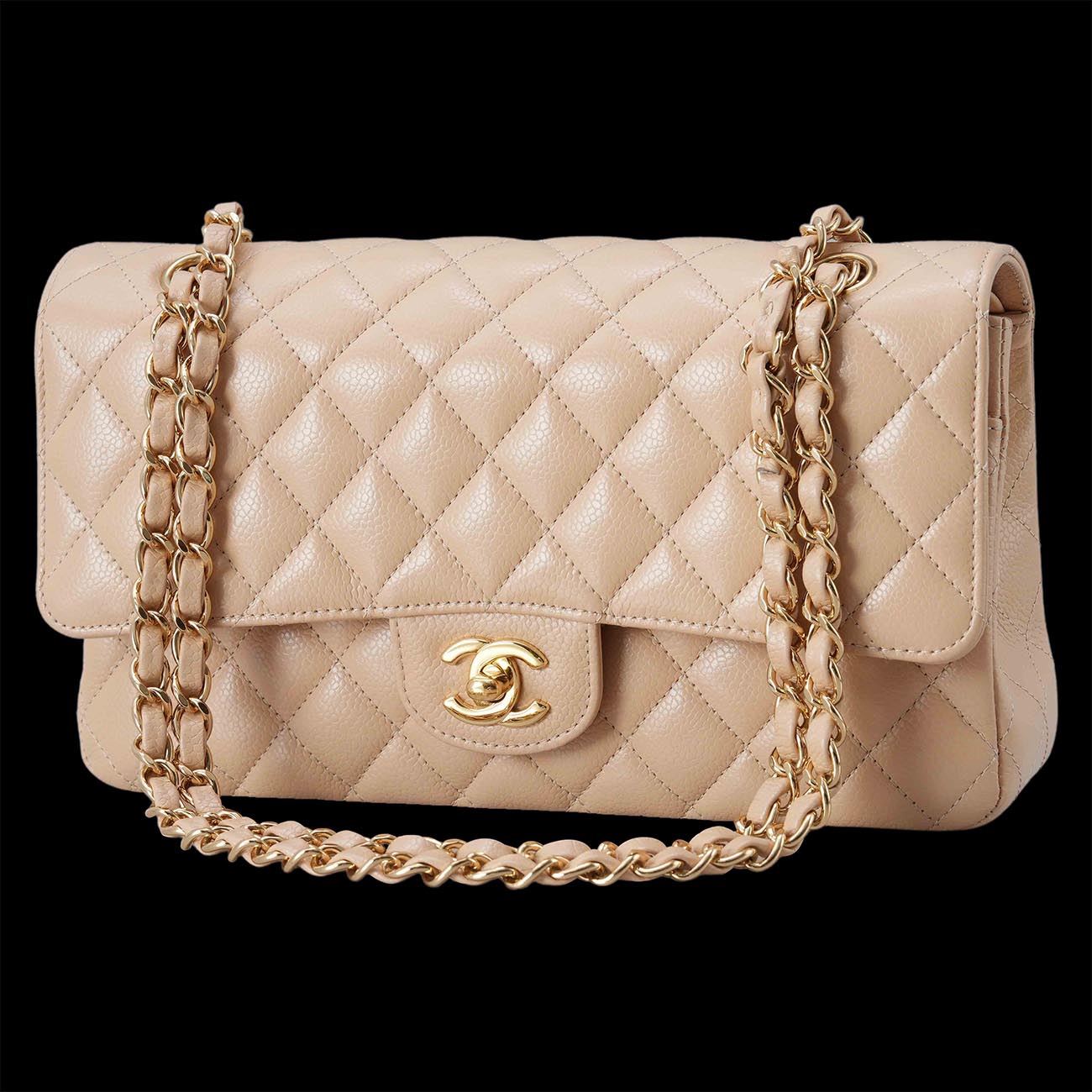 CHANEL(USED)샤넬 클래식 캐비어 미듐 플랩백