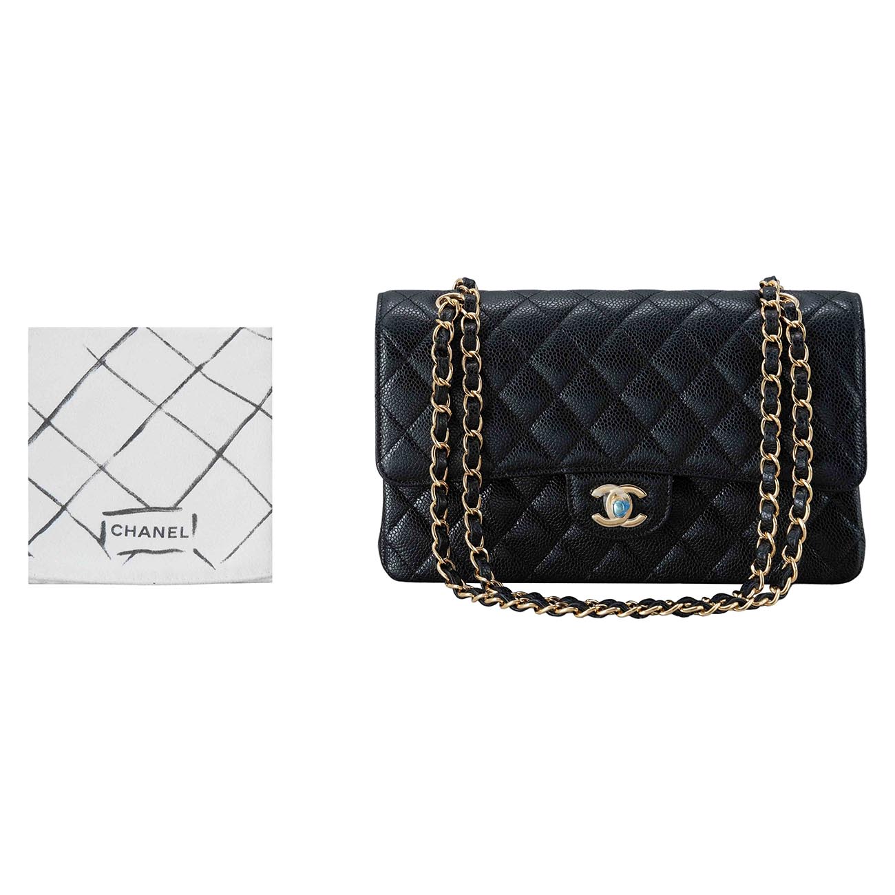 CHANEL(USED)샤넬 캐비어 클래식 미듐 플랩백
