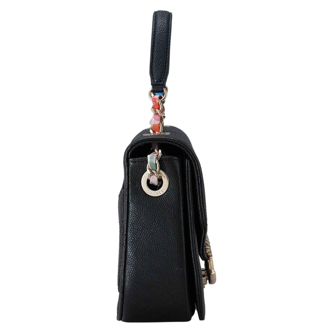 CHANEL(USED)샤넬 A93659 시즌 캐비어 하프 앤 하프 크로스백