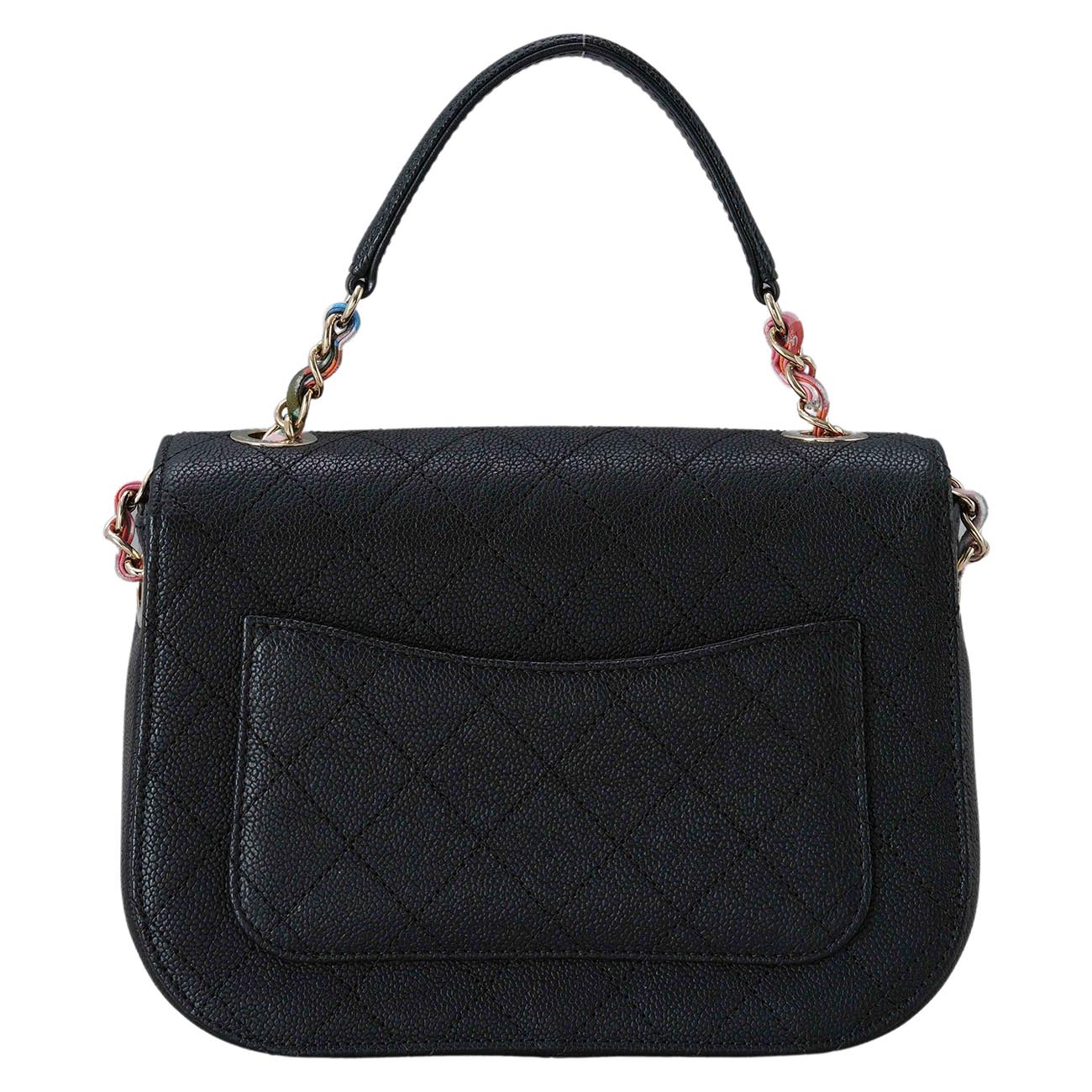 CHANEL(USED)샤넬 A93659 시즌 캐비어 하프 앤 하프 크로스백