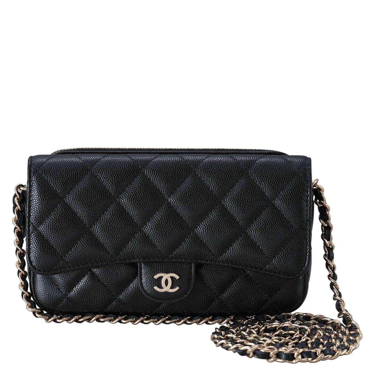 CHANEL(USED)샤넬 시즌 캐비어 체인 숄더백