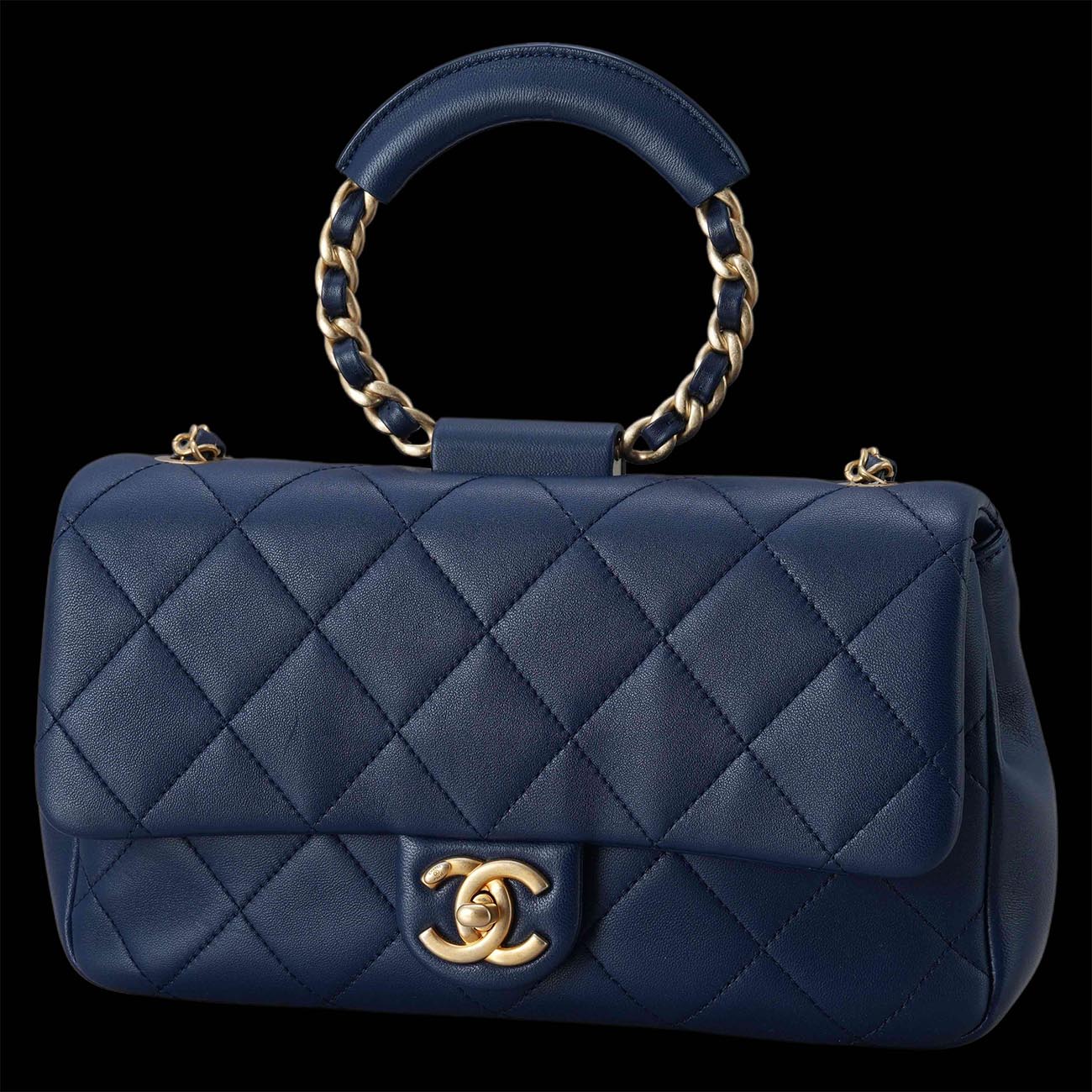 CHANEL(USED)샤넬 시즌 클래식 체인  탑핸들 플랩백