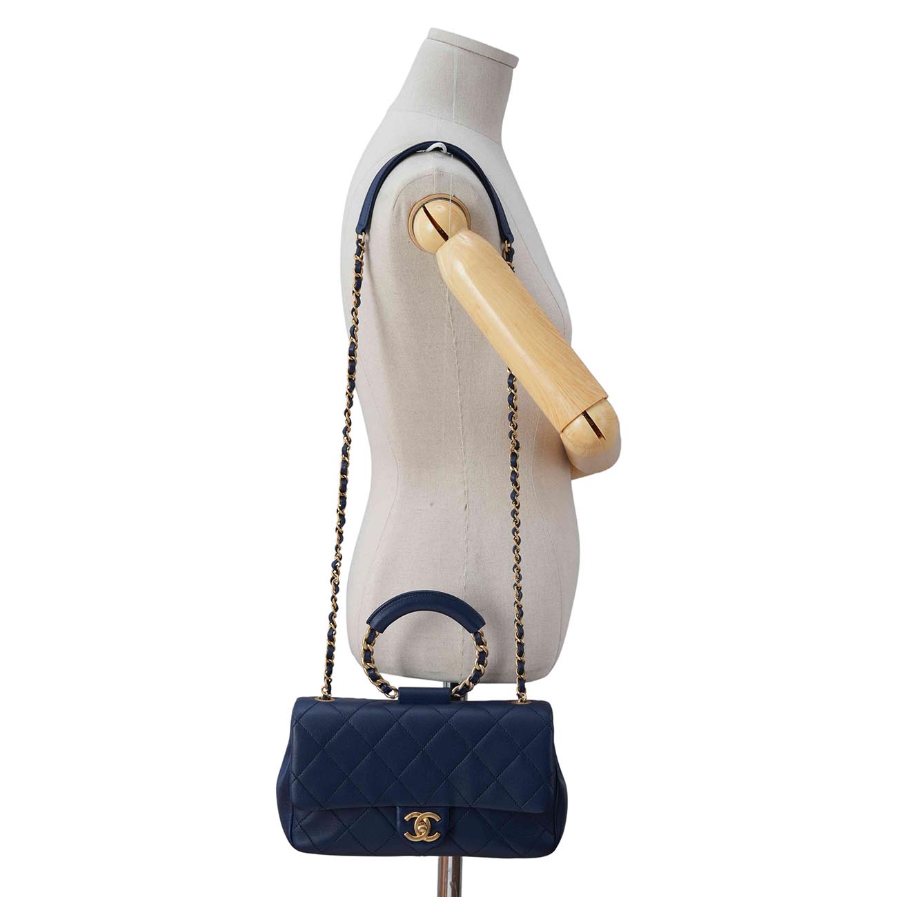 CHANEL(USED)샤넬 시즌 클래식 체인  탑핸들 플랩백