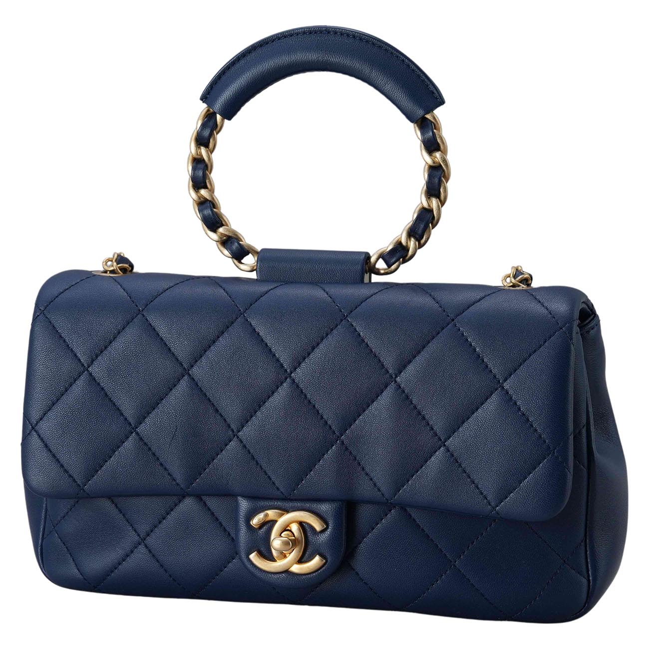 CHANEL(USED)샤넬 시즌 클래식 체인  탑핸들 플랩백