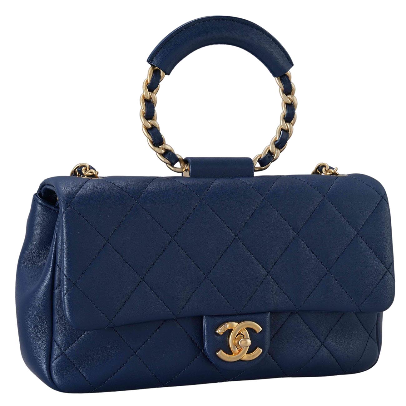 CHANEL(USED)샤넬 시즌 클래식 체인  탑핸들 플랩백