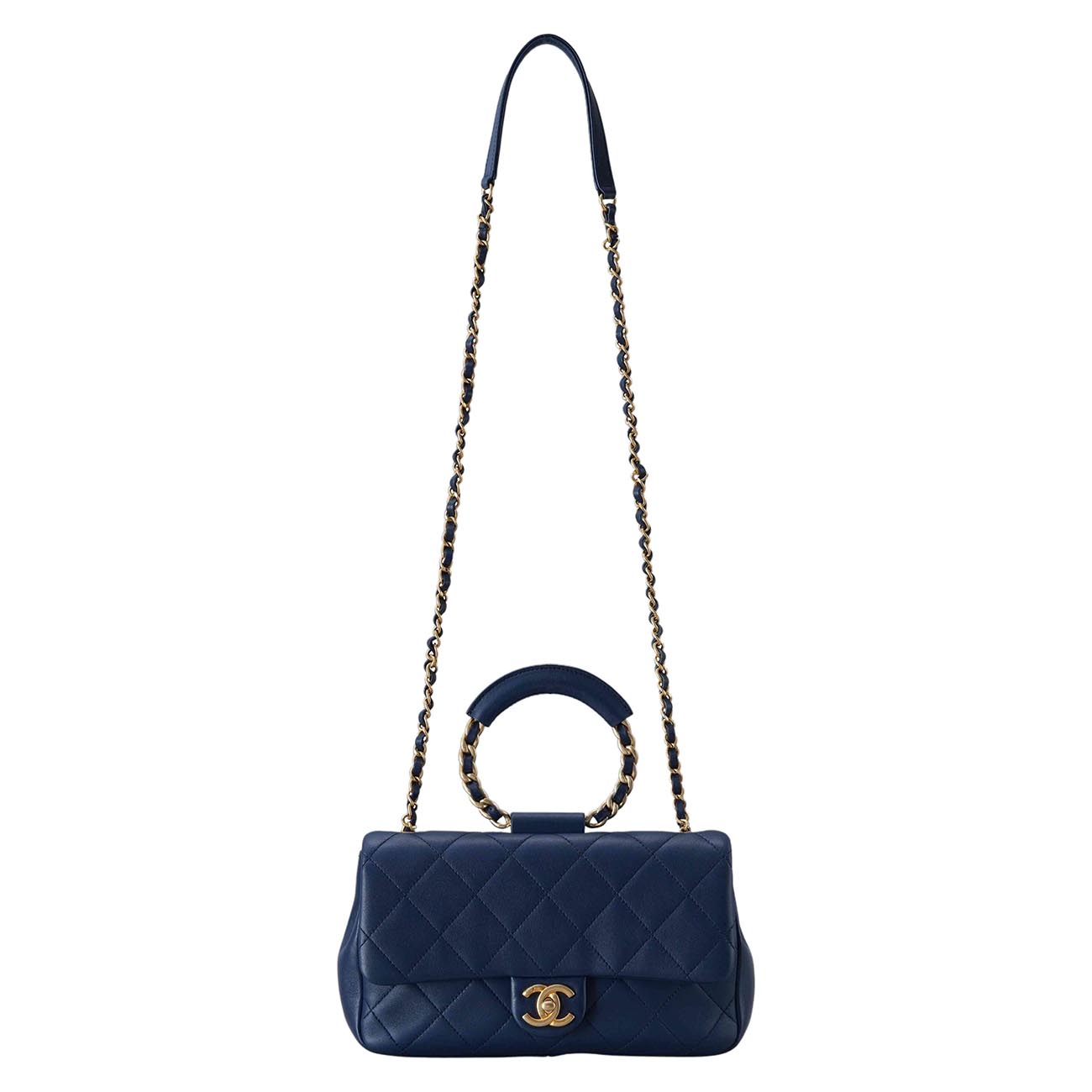 CHANEL(USED)샤넬 시즌 클래식 체인  탑핸들 플랩백